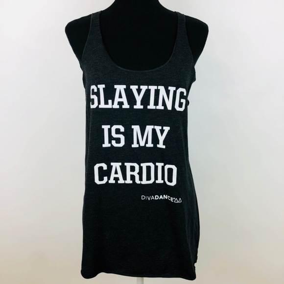 Custom Ink Tops - 3/$25 Diva Dance Graphic Tee Tank Top Gray XL